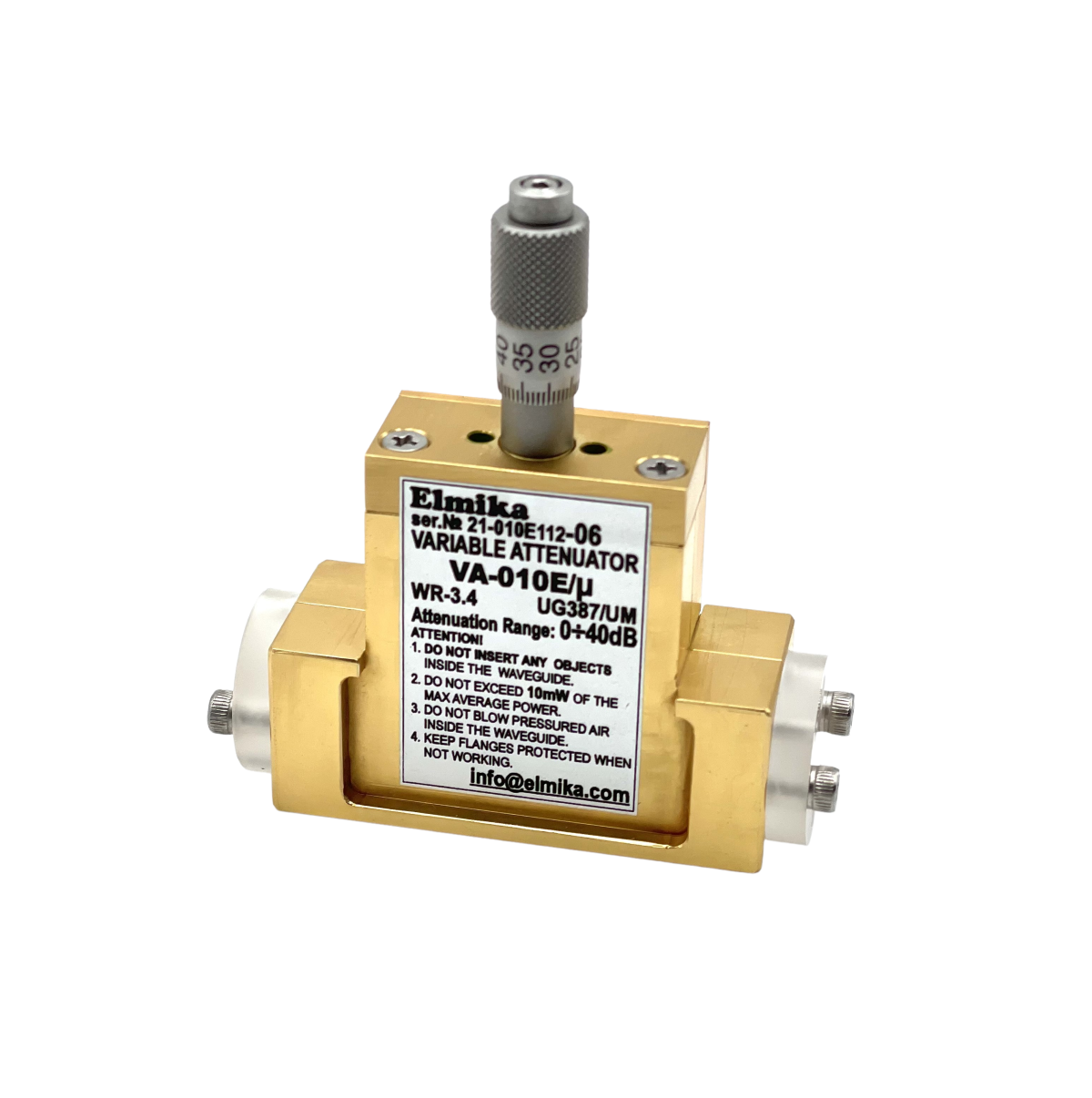 Waveguide Variable Attenuators up to 325 GHz BQ Microwave